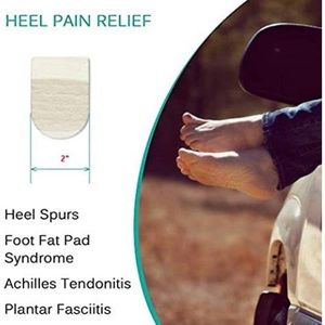 Hapad Heel Pads, 3”x 5/16” High - Wool Felt Heel Cushion Pads